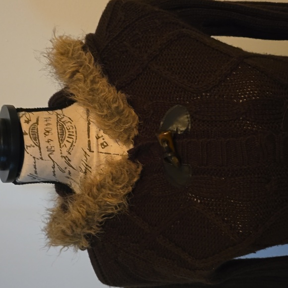 Wet Seal Hooded Toggle Button Sweater Cardigan Women's Medium M - Picture 2 of 12